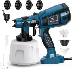 Pulverizador de pintura eléctrico de 1400ML, pistola de pintura en aerosol de alta potencia de 1000W con 4 boquillas para muebles, gabinete, valla, puerta de pared, trabajo DIY