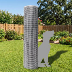 Malla Metálica Galvanizada de 1m x 25m para Plantas de Jardín, Cercas Elevadas, Malla para Gallineros, Cercas para Conejos, Roedores, Pájaros, Jardín, Ancho de Malla 0.9mm