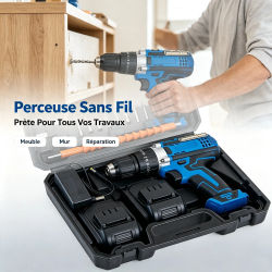 Kit de Herramientas de Perforación Multifunción, Mandril de 13 mm, Accesorios Completos para Perforar, Atornillar, Ensamblar Muebles y Reparaciones Diarias del Hogar