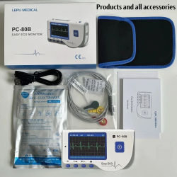 Monitor de Electrocardiograma Dinámico Portátil, Monitor de Frecuencia Cardíaca, Grabador de Electrocardiograma Bluetooth, Almacenamiento de Datos en Aplicación