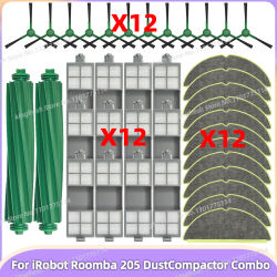 Compatible para iRobot Roomba 205 DustCompactor Combo Piezas de aspiradora rodillo principal cepillo lateral paño de fregona filtro accesorios