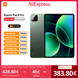 Xiaomi Pad 8 Pro Tableta 128GB/256GB, Pantalla 11,2" 3,2K 144Hz, Snapdragon® 8 Elite, Cámara 50MP, 9200 mAh, Dolby Atmos, Wi-Fi 7, Sin Cargador