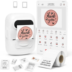 Impresora de etiquetas inalámbrica P50, fabricante de etiquetas térmicas Bluetooth sin tinta, máquina adhesiva de etiquetas, cinta de código QR con patrón DIY