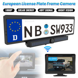 Cámara de visión trasera inalámbrica solar de 4.3 pulgadas para automóvil, RV, camión, remolque, camioneta, 12V-32V, monitor para automóvil, 1080P HD WIFI.