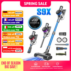 Inse S9X Aspiradora sin Cable, 70KPa 400W, Taza de Polvo de 1 L, 3 Colores de Luces para Mostrar la Energía Restante, Batería Extraíble, para Pelo de Mascotas, Alfombra, Suelo Duro