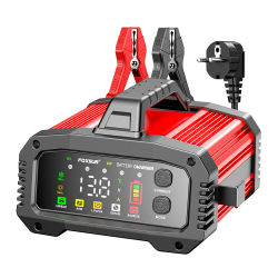 Cargador de batería de coche inteligente portátil 25A/15A para motocicleta de 12V-24V, baterías de GEL AGM LiFePo4, reparación de pulso de refuerzo de coche