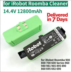 Batería de Repuesto de Iones de Litio de Alta Capacidad 14.4V 14.8V 12800mAh, Compatible con las Series iRobot Roomba 600 700 800 900, Modelos 675 680 690 692 695 860 890 895 960 965 980 981,