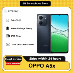 Teléfono OPPO A5X 4G con IA, 4GB+128GB LTE, Versión Global, Desbloqueado, con Sistema ColorOS 15, Equipado con Batería de Gran Capacidad de 6000mAh, sin adaptador de cargador