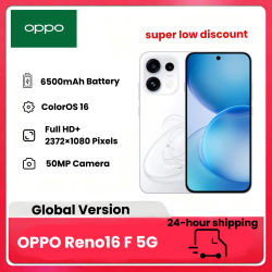 Teléfono Inteligente Desbloqueado OPPO Reno16 F 5G, 8 + 256 GB, cámara de fotos de 50MP con lente ultra gran angular, video 4K con enfoque automático, pantalla de 6,57Hz, IP69K, (Cargador no incluido)