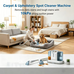 Limpiador de Alfombras de 500W/450W para Limpieza Profunda de Alfombras, Manchas de Mascotas y Tapicería con Tanques de Agua Dobles, Múltiples Boquillas para Alfombras, Sofás, Tapetes, Decoración de