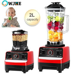 OWJHE 2000W debido licuadora comercial mezcla estacionaria procesador de alimentos galletas de hielo para alimentos exprimidor de alta potencia procesador de alimentos para bebés