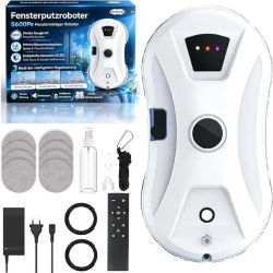 Robot inteligente para limpieza de ventanas, 5600PA, alta succión, pulverización automática de agua, limpiador de ventanas anticaída, control remoto, navegación inteligente, limpiador de ventanas