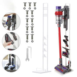 Soporte para aspiradora compatible con Dyson V15, V12, V11, V10, V8, V6 – Vertical sin cable y sin taladros.