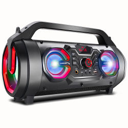 Altavoz portátil tipo bazooka Audiocore AC875, Bluetooth 5.0, radio FM, tarjeta micro, SDIPX4, 2000mAh