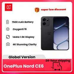 Nuevo Teléfono Inteligente OnePlus Nord CE6 2026, Edición Global, 8+256GB, Batería de 7500mAh, OxygenOS16, Snapdragon 7s Gen 4, Cámara de 50MP, Sin Cargador