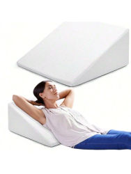 Almohada de Cuña Ortopédica 40x30x50cm con Funda Extraíble, Cojín Ergonómico para Reflujo Ácido, Elevación de Piernas y Soporte de Espalda, Almohada para Dormir, Leer y Descansar en Cama o Sofá