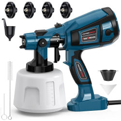 Pistola pulverizadora de pintura eléctrica de 800W con 4 boquillas, pistola de pintura en aerosol HVLP de 1400ml para muebles, valla, pared, coche, casa, pintura DIY