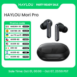 HAYLOU Mori Pro auriculares inalámbricos con Bluetooth 5,4, dispositivo de audio con cancelación activa de ruido, 43dB, ANC, 6 m