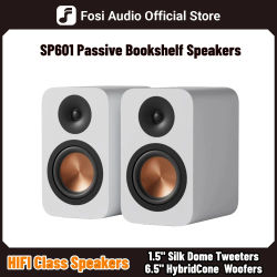 Altavoces de estantería pasivos Fosi Audio SP601 de madera, 160W, monitores de estudio para TV, computadora, escritorio, Hifi, cine en casa