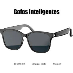 Gafas de Sol Inteligentes Bluetooth 5.4 con Música y Llamadas, Control Táctil, Lentes Polarizadas UV400 y Carga Magnética