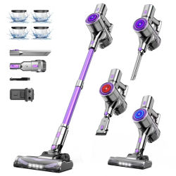 Aspiradora Inalámbrica FixtFixer X7 55KPA, Aspiradora Inalámbrica con HEPA×4, Cepillo Anti-Enredos, Aspiradora de Mano 6 en 1 Ligera para Pelo de Mascotas/Alfombras