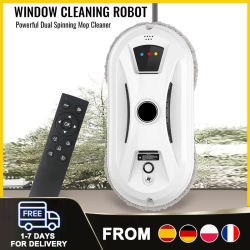 Robot Limpiacristales de 5600 Pa, Robot de Limpieza Automática de Ventanas con Pulverizador de Agua, 3 Modos Automáticos o Control Manual