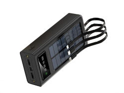 Cargador Solar Bateria Externa portátil Cargador Externo Powerbank Luz LED 3USB Carga Rápida compatible con Xiaomi Iphone y Samsung Envio Gratuito desde España