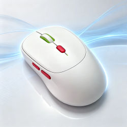 2.4GHz Ratón Inalámbrico Ergonómico Recargable, Ratón Gaming Doble Modo Bluetooth para Ordenador, Ideal para Juegos y Oficin