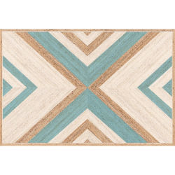 VINILIKO, Alfombra de vinilo Tahir Azul, estilo textura impresa
