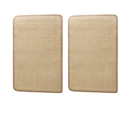 Nobleza 2 Piezas Alfombrilla Rascador para Gatos, Alfombra de Sisal, Cuerda de Sisal Natural, Rascador Gatos para Proteger Sofás y Muebles