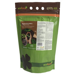 CULTIVERS Humus de Lombriz Ecológico 3 L. Abono para Plantas Universal para Huerto, Frutales, Césped y Jardín. 100% Natural
