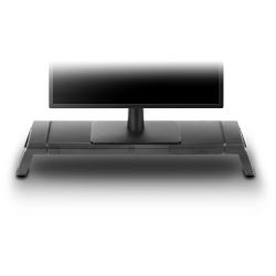 Mars Gaming MGS-PRO, Soporte Ergonómico para Monitor, Soporte Profesional para Smartphone y Tablet, Ajustable 3 Tamaños, Cajón Multifunción, Negro