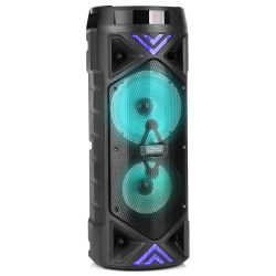 Media-tech Power Audio BT Funbox Keg Pro MT3182 Portable Speaker with Bluetooth 5.0, USB Charging, FM Radio, and Remote Control, 1400W PMPO, Wireless Connectivity, 2 Speakers, Compatible with MicroSD,