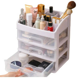 Organizador de Escritorio para Cosméticos, Caja de Almacenamiento con Gran Capacidad para Maquillajes, Esmaltes de Uñas y Joyería ,Organizador para Maquillaje con cajon 2-4 plantas