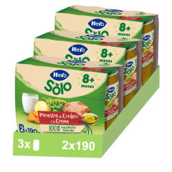 Hero Baby Pack Tarritos de Menestra de Cordero a la Crema. Para Bebés de a Partir de 8 meses. 3 Packs de 2x190gr