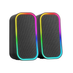 Mars Gaming MS-OM, Altavoces Gaming 20W, Iluminación Dinámica RGB, Altavoces Bluetooth 5.3 + AUX-IN, Caja de Control de Volumen, Chipset DSP Personalizado, Compatibilidad Universal, Altavoces