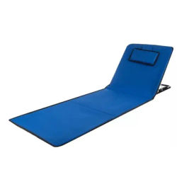 None Esterilla de Playa con Almohada Plegable Azul