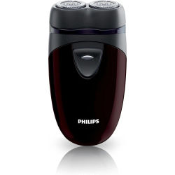 Philips PQ206/18 Afeitadora Eléctrica de Viaje para Hombre, Inalámbrica, Funciona con Pilas 2AA sin Cable, Cómoda de Llevar