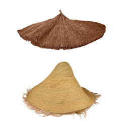 JARDIN202 - Manto de Sombrilla de Brezo y Esparto para Exteriores – Manto redondo para Sombrilla de Playa, Jardín y Piscina