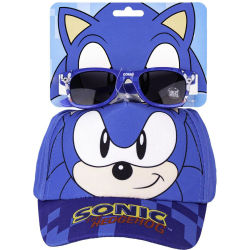 CERDÁ LIFE'S LITTLE MOMENTS - Gorra SET GAFAS DE SOL SONIC BLUE, Diseño Único y Licencia Oficial, Material Premium, Ajuste Perfecto