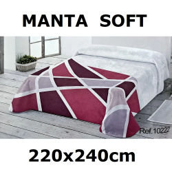 Manta para came,natura soft extra suave,100% poliester,220x240cm,cm,fespu