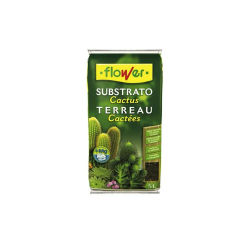 Flower Substrato Cactus - Substrato para Plantación y Trasplante de Cactus y Plantas Crasas - 5 L