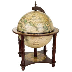 Kit Mueble Botellero Globo Terraqueo 42x42x57cm, El mejor complemento para tu hogar