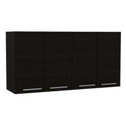 TUHOME Mueble de pared para cocina Paris en melamina con 4 gabinetes y 2 estantes