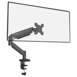 Mars Gaming MARM-PRO1, Soporte de Monitor con Muelle de Gas para Pantallas hasta 32”, Movimiento Articulado 360° y Regulable en Altura, Compatible con VESA 75x75 y 100x100, Brazo de Monitor Negro o