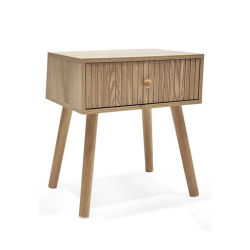 MOBLEKIT | Mesitas de Noche de Madera y Metal, Diseño Nórdico o Industrial con Opciones de Cajón, Puerta o Estantes, Muebles Compactos para Dormitorio