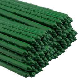 C.A - Tutores de Acero plastificado para Plantas, 80mm de Diámetro, Varillas, guías, estacas para el Crecimiento Correcto de Cultivos, Tomates, judías