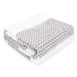 Manta Terciopelo Zig Zag Aleatorio de Franela 130x160cm , Suave, Mantas Multiusos, Cómoda y Cálida. Ideal para Sofá, Cama y Viaje