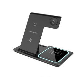 Cargador Inalámbrico 3 en 1 Plegable Compatible con IPhone 14 13 12 11 Pro-Max/plus/XR XS X Rápida Wireless Charger Inalámbrica Compatible con Apple Watch Y Air pods solución para no tener 4