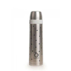 Olmitos - Termo líquido Dots 500 ml de acero inoxidable para bebés, mantiene frío y calor horas con cierre seguro y sistema de vertido por botón
